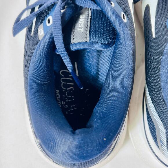 Brooks Ghost Running Walking Sneaker Shoes Blue Women 7.5 Cushion Comfort Used - Picture 8 of 9